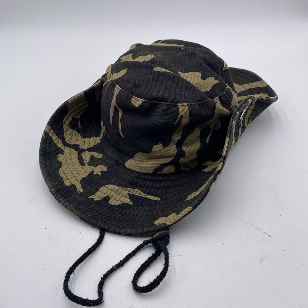 Woodland Camo Boonie Hat Safari Cotton Size Small SEE PICS